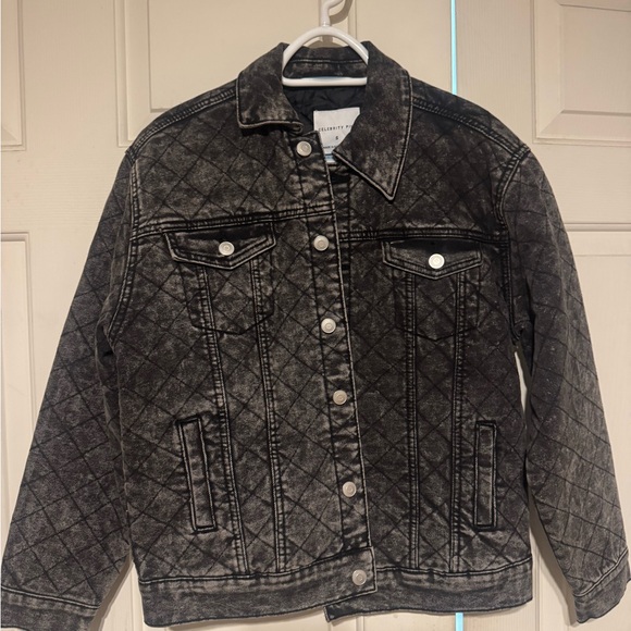 Celebrity Pink Men's Dark Gray Quilted Jacket - Picture 1 of 3